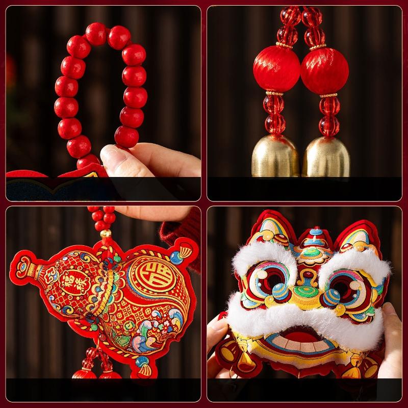 1 buc Pandantiv Ușă Anul Calului Festivalul de Primăvară Chinezesc Ornament Suspendat Dansul Leului Decorațiune Anul 2026 Accesorii DIY