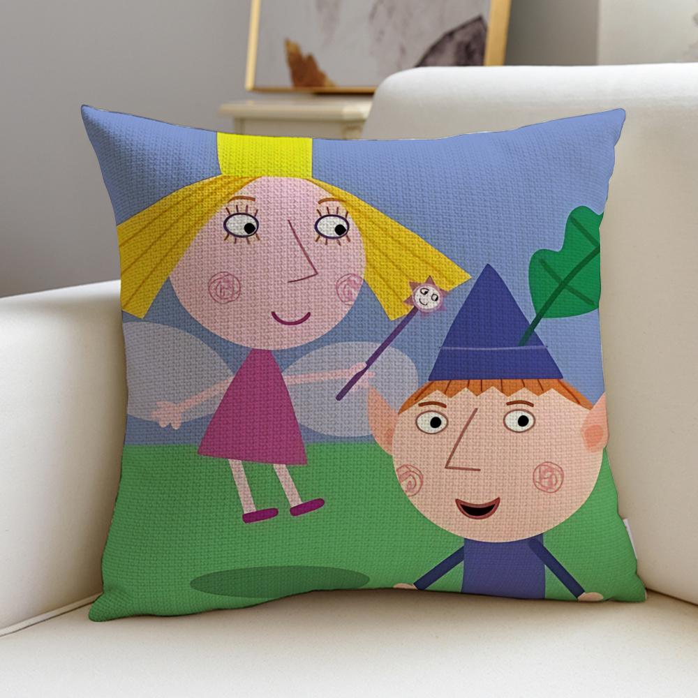 Housse de coussin Ben et Holly Petit Royaume Douce Décorative Housse de coussin x x Taies d'oreiller pour Canapé Salon Maison Chambre