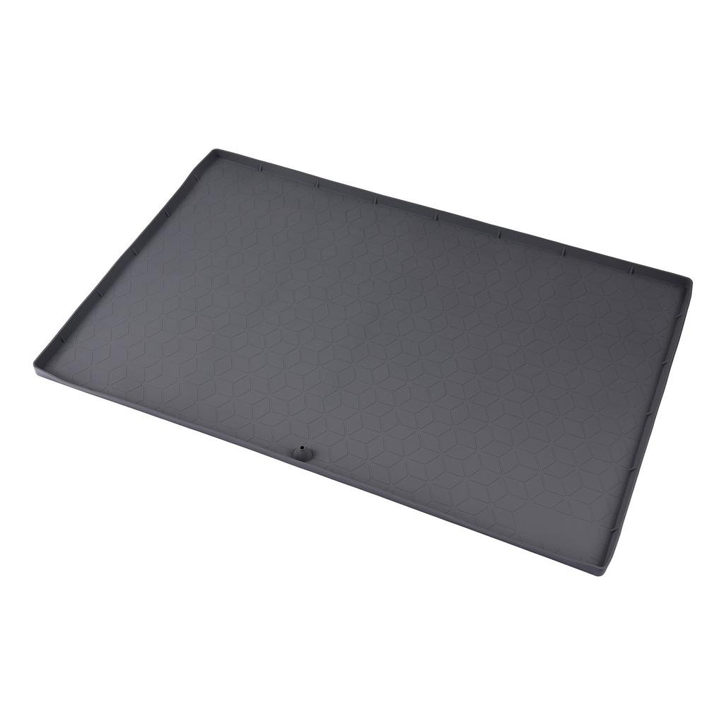 Under Sink Mat for Kitchen Waterproof 34 * 22Inch Silicone Under Sink Drip Tray with Drain Hole