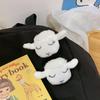 Cute Girls 3D Plush Lamb Elastic Hair Rope Ponytail Holder Brooch