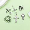 20Pcs Handmade Jewelry Making Materials Handcrafts Cross Charms Vintage Cross Necklaces  Earrings