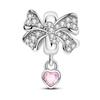 Copper Metal Butterfly Dragonfly Flower Pink Zircon Themed Sweet Charm Bead Components Bead Components Compatible With Pan Authentic Original