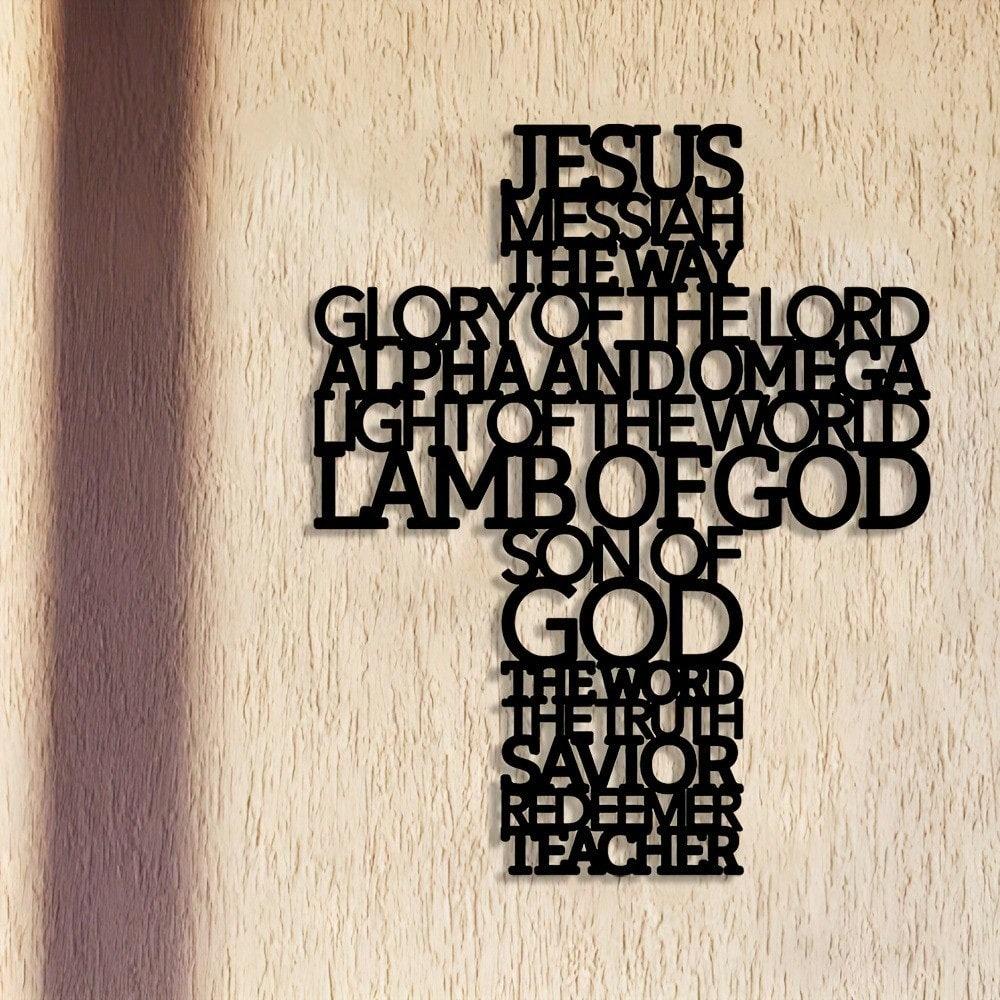 

1 шт. Металлическое настенное искусство, крест из металла Иисус Искусство христианское, металлический знак, украшение дома, украшение стены, украшение комнаты, украшение на открытом воздухе, TY7316 разноцветный