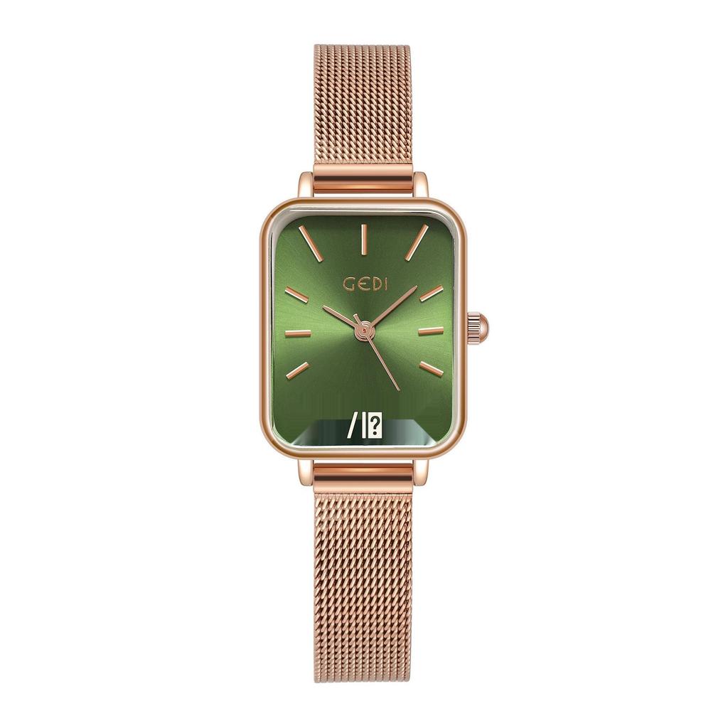 Gedi Women's Ultra-Thin Quartz Mesh Band Waterproof Watch