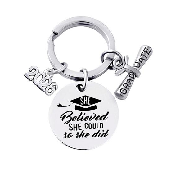 Keychain Pendant Class of 2026 Durable Stainless Steel Keepsake Nursing Law Students Keychain
