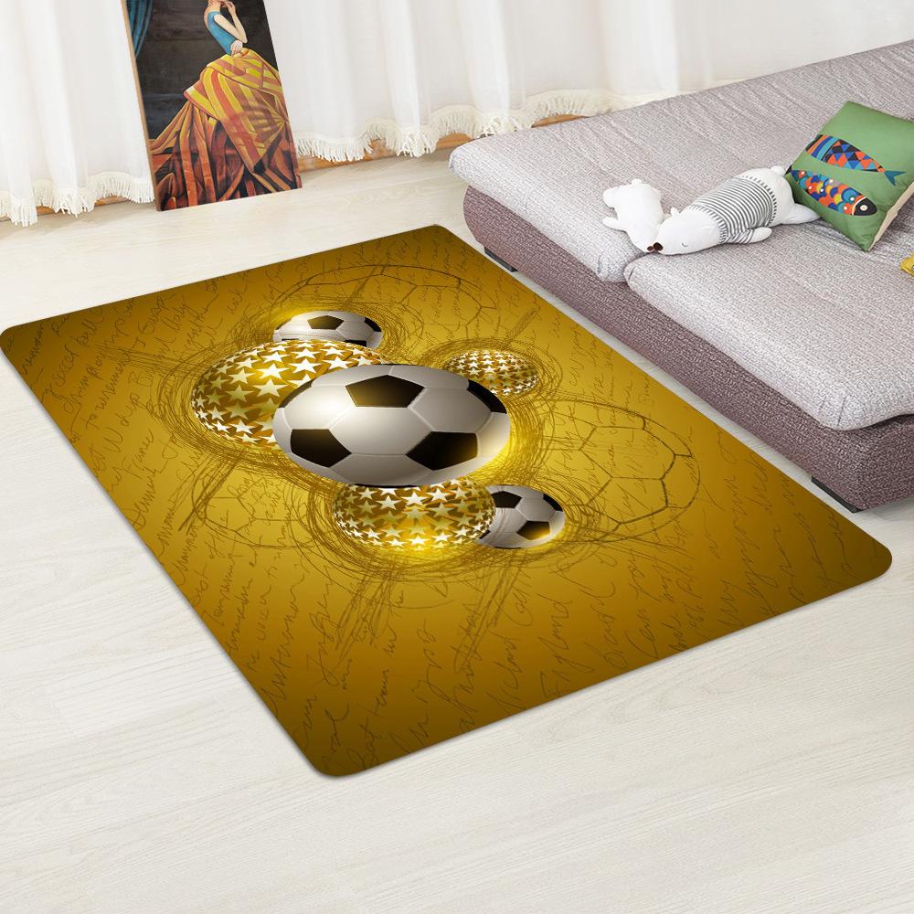 3D Football Field Carpet Living Room Carpet Kids Play Area Rug Kitchen Bedroom Boys Room Floor Mat Corridor Door Mat Decoration