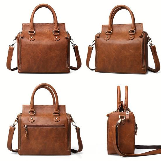 Women's Tote Bag with Top Handles Large Capacity Shoulder Bag Handbag with Removable Strap Multi-compartment Crossbody for Work Travel