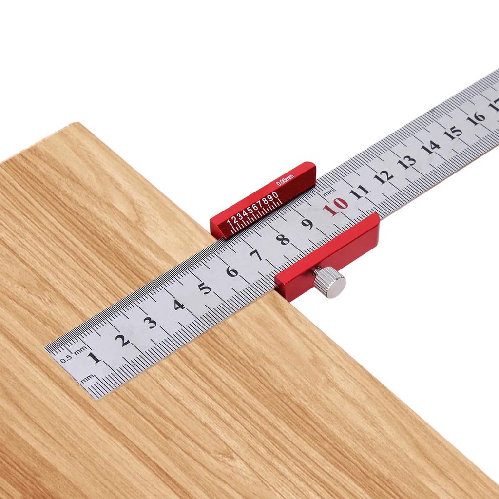 Woodworking Layout Tool 45 90 Degree Angle Ruler 300mm Metal Measuring Ruler with Limit Block Nut