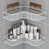 Qianyu No-Drill Iron Bathroom Storage Shelf