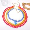 Fashion Trend Retro Color Beaded Multi-layer Stacked Necklace Summer Vacation Ocean Style Women's Necklace