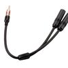 1 Male To 2 Female Car AM FM Radio Antenna Splitter Adapter Extension Cable 19in Y Adapter Connector for Car Truck SUV