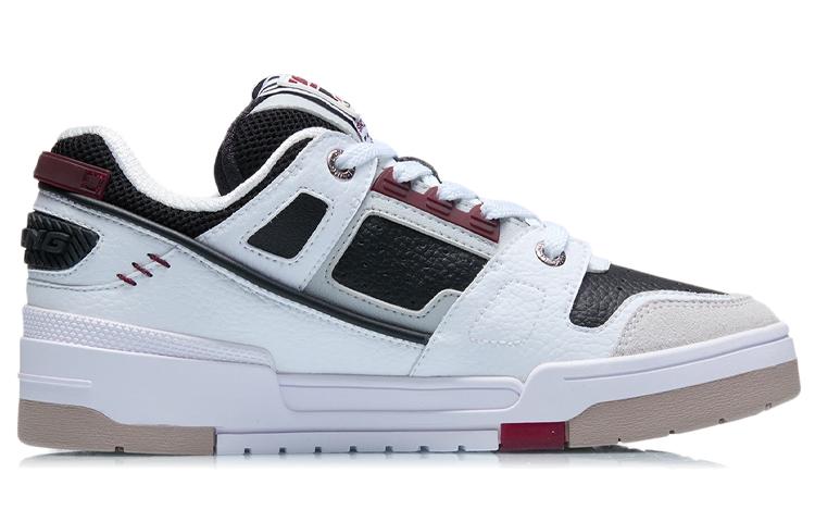 Li Ning Slip Resistant Low Top Skateboard Shoes Women's White Black AGCR400-2