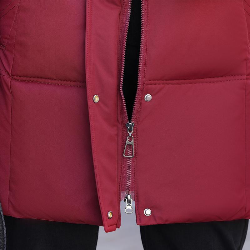 Plus Size 2XL-6XL Middle Age Women's Winter Jackets Hooded Elegant Loose Thick Warm Long Parkas Female Coats