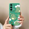 Case For Samsung S24 Plus Ultra Dinosaur Soft Liquid Silicone Lens Protection Anti Choc Cover For Galaxy S 24 S24+ S24Ultra Capa