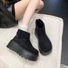 Fashion Women's Snow Boots 2025 Autumn New Thick Sole Heightening Suede Birken Boots Women's Shoes)