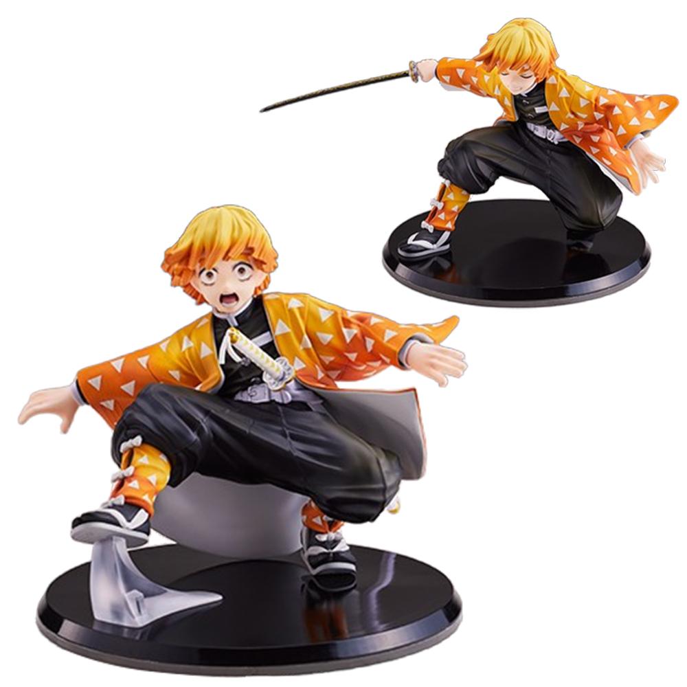 15CM Agatsuma Zenitsu Figure Blade of Demon Destruction Anime Desktop Golf Model Toy Gift Collection Ornaments Artwork PVC