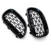 Car Racing Grill For BMW E60 E61 5 Series 2003-2009 Diamond Front Kidney Grille Meteor Style Grill Chrome Auto Accessories