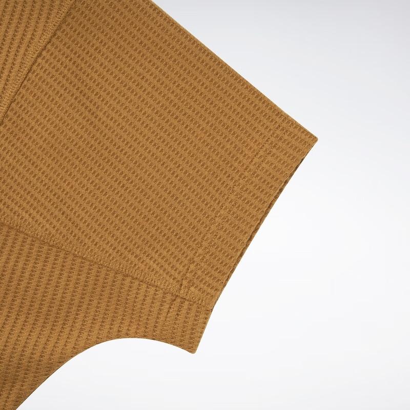 Reebok Beats Polo Series Solid Color Short Knit Breathable Loose Short Sleeve Polo Shirt Women tops Brown 23RCS420WGBR