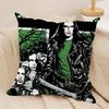 TType O Negative PPeter Steele Cushion Cover Silky Short Plush Invisible Zipper Dustproof Sofa Pillow Case for Home Decor
