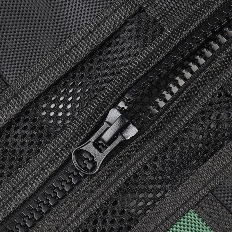 Multi-Pocket Utility Vest With Reflective Trim and Adjustable Side Bands for Keeping Common Work Items Close During Maintenance and Installation Tasks