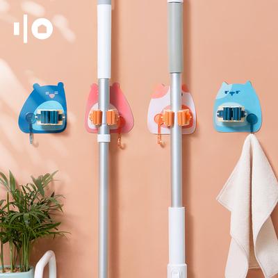 Bubble Bear Mopphalter, Besenständer, Haken, Stark, Nahtlos, Nicht-perforierende Moppklemme, Moppklemme, Nagelfreie Aufbewahrung