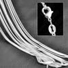 Precio al por mayor Collar de Plata de Ley 925 Joyería de Moda Plateada Cadena de Serpiente Collar de 1 mm (16"18"20"22"24"""")