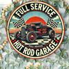 Vintage Hot Rod Garage Tin Sign 8x8 Inch Metal Wall Art Decor Kitchen Bar Cafe Home Plaque