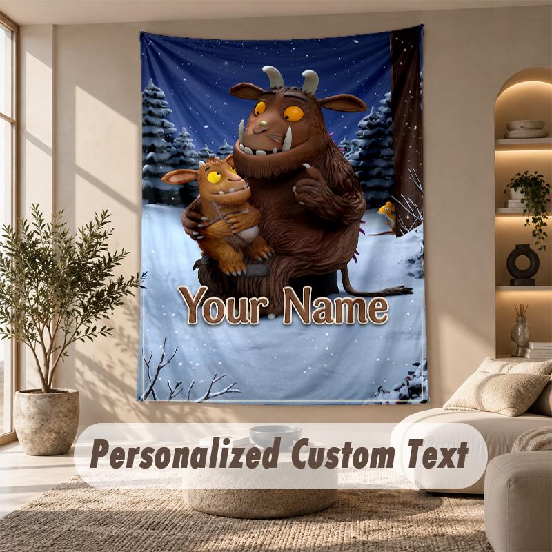 The Gruffalo Tapestry, Personalized Custom Text, Wall Hanging Tapestry For Living Room Home Wall Decor