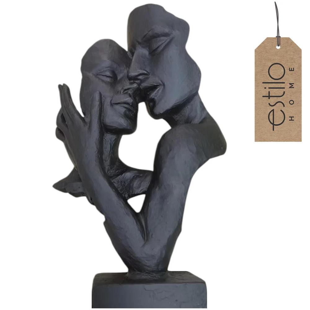 Modern Decorative Figurine - Decorative Sculpture Faces Lovers - FaceS Black