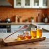 Brown Honey Dippers, Handmade Spoon Stirrer, Long Handle Honey Dipper Mixing Stick, Wooden Honey Dipper, Handmade Honey Drizzler for Kitchen and