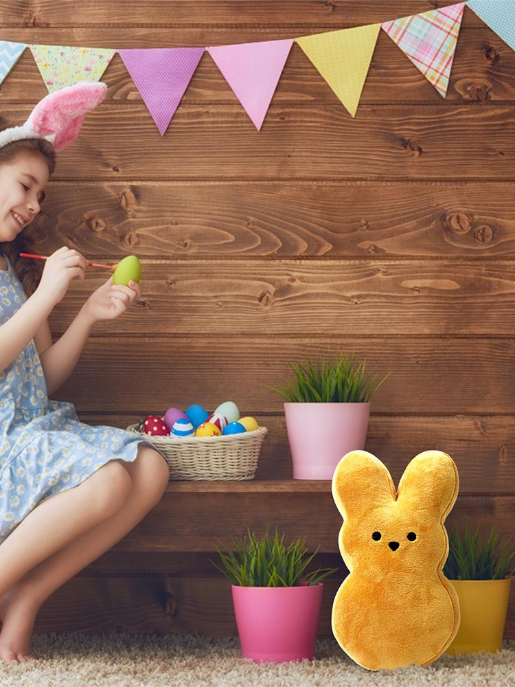 Peeps Bunny Ornament Easter Cartoon Bunny Ornament Easter Decoration Easter Plush Bunny (Green)