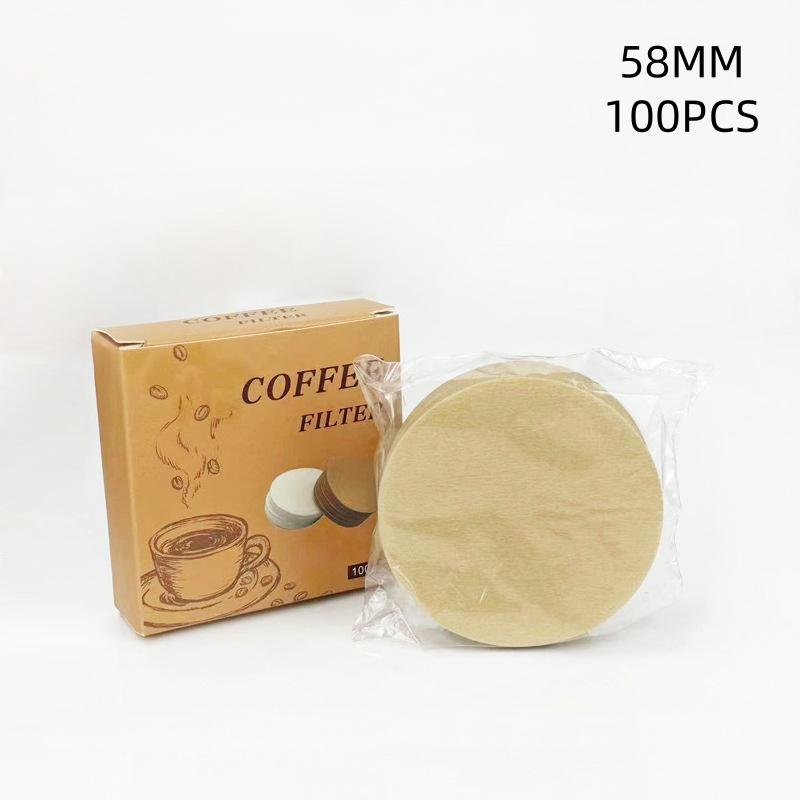 51/54/58mm Rundes Kaffeefilterpapier Moka Pot Universal Pulverschalenfilter Sekundärer Kaffeefilter 100 Stück Zellstoff Einweg