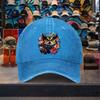 Owl Floral Print Washed Cotton Baseball Cap Adjustable Unisex Vintage Casual Outdoor Hat