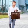 Vannus Herren Echtleder Business-Tasche, Großes Fassungsvermögen, Passt für 15,6-Zoll-Laptop, Steht von selbst, Perfekt für Geschäftsreisen, Jobsuche, Pendeln,