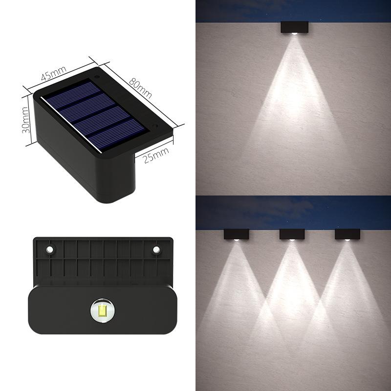 10/8/6/4LED Solar Wall Lamp Outdoor Waterproof Up and Down Luminous Lighting for Garden Fence Decoration Sunlight Light