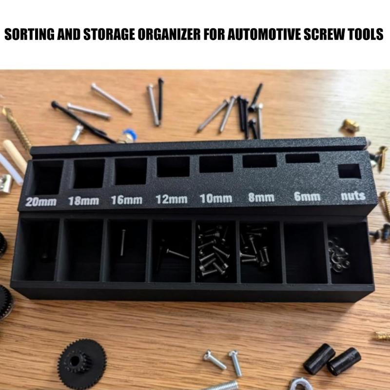 Robust ABS Construction Screw Bolt Organizer Sorter Tray Offering Screw Sorting For Easy Organization In Car