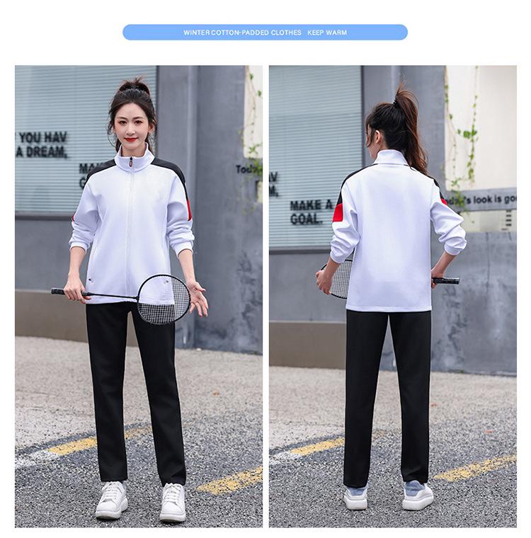 Unisex Autumn Academy Style Stand-up Collar Sportswear for Middle School