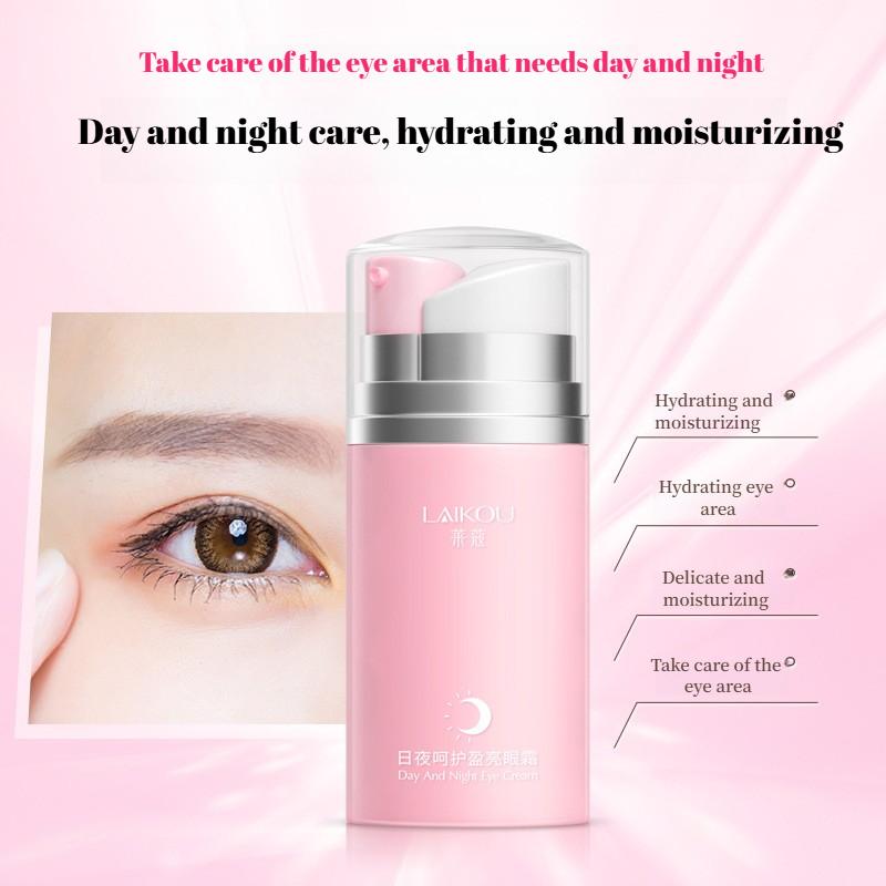 Laikou Elastic Anti-Dark Circles Repair Firming Day and Night Anti-Wrinkle Rose Eye Cream