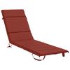 Sun Lounger Cushion GEMERT 100percent Polyester Red 200 X 50 X 3 Cm