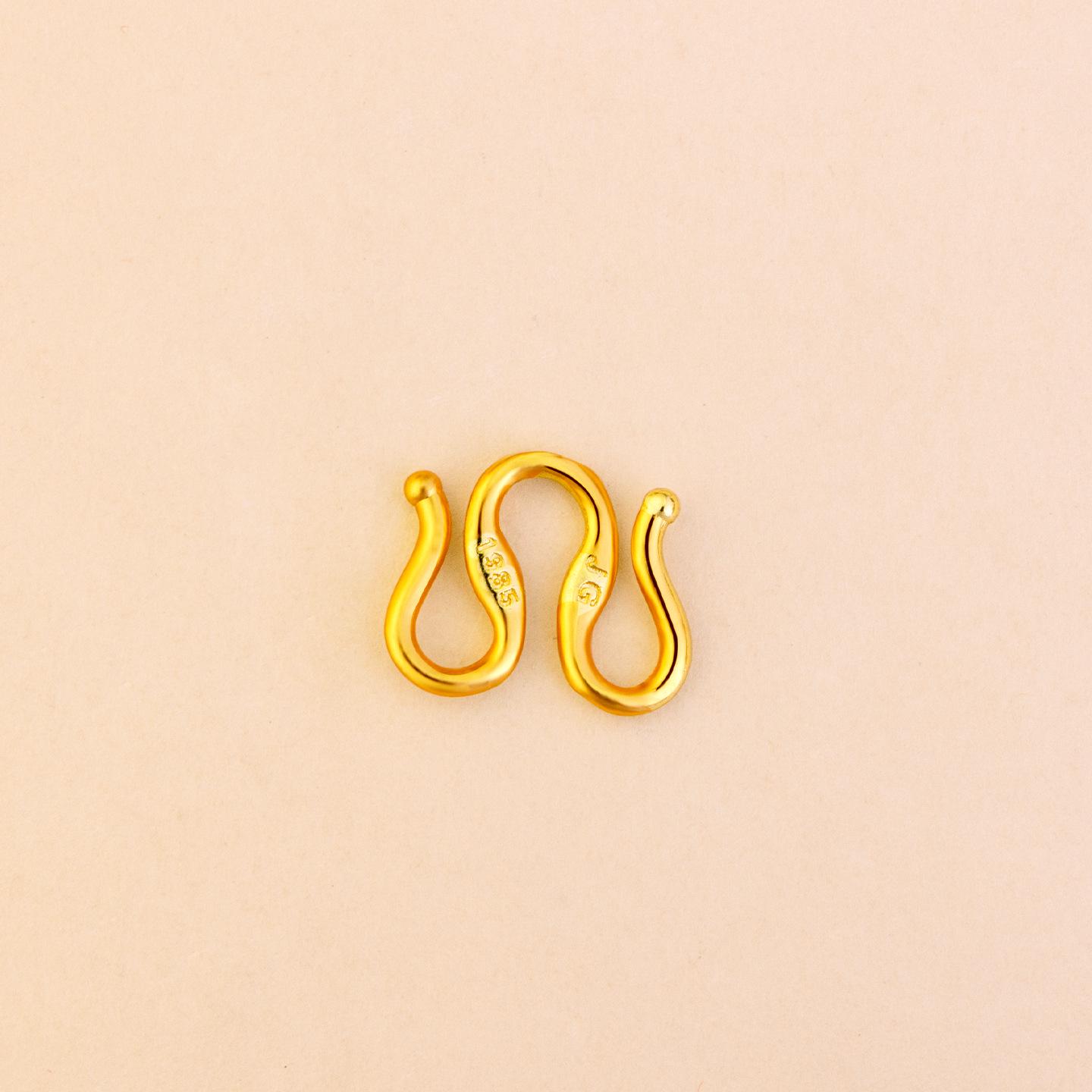 Gold-Plated M-Buckle Necklace & Bracelet DIY Accessory Set