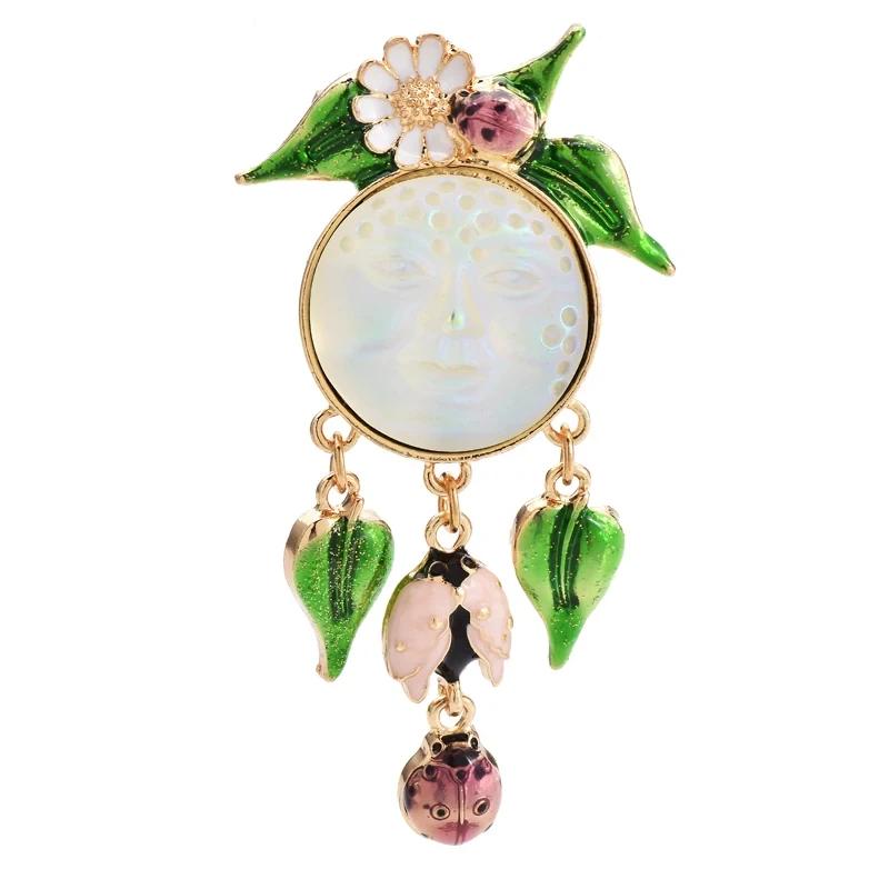 

Женщины Мужчины Винтаж Классика Ослепительный Солнце Круглый Подвеска Значки Броши Мода Ретро Средний Дизайн Унисекс Эмалевые Значки Пряжки