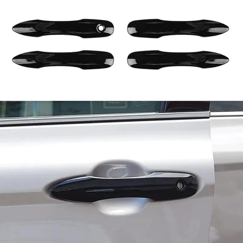 For Toyota Yaris Cross     2024 ABS Carbon Fiber Black Door Handle Cover Trims Car Styling Accessories