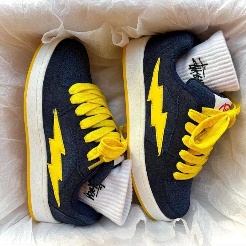 HO2026 Spring and Autumn New Lightning Bread Shoes Women's Couple Casual Board Shoes Versatile Sports Shoes Trendy Shoes