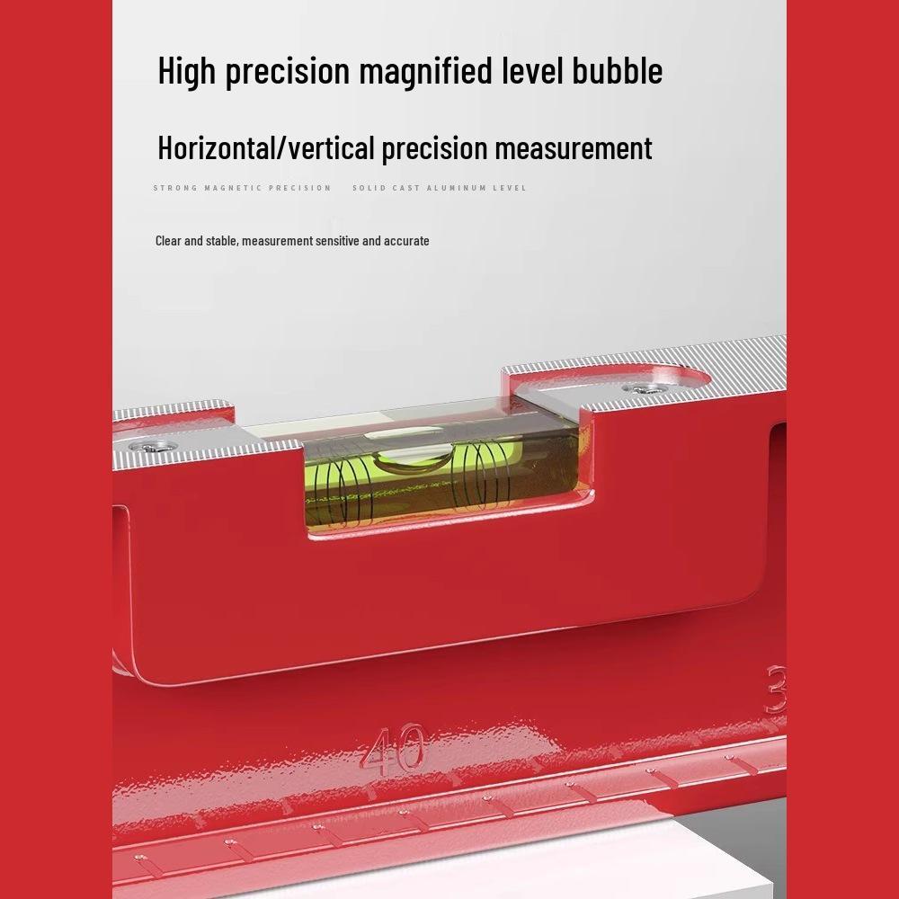 Delixi High Precision Aluminum Spirit Level with Magnet, Small Digital Display Magnetic Ruler