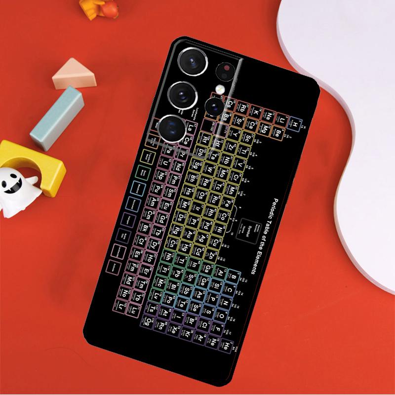 

Chemistry Periodic Table of Elements Phone Case For Samsung Galaxy S25 Ultra S24 Ultra S9 S10 S20 S21 S22 S23 Plus S24 FE Cover Galaxy S9 Plus