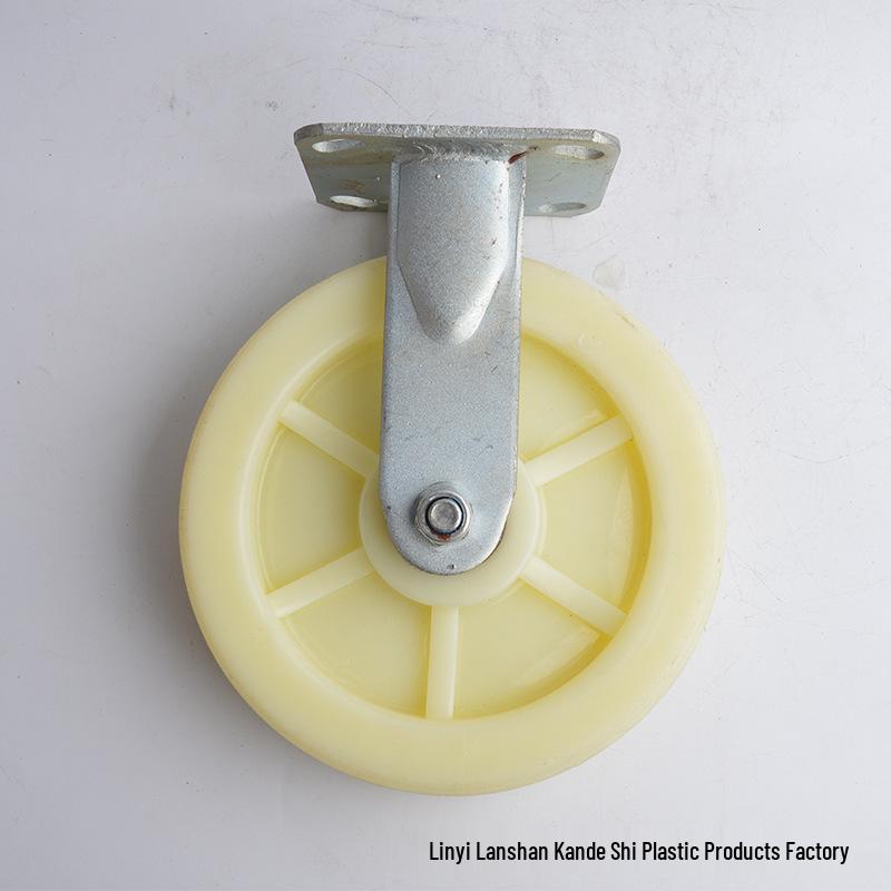 Industrial Nylon Flatbed Double Brake Swivel Caster Wheel with Ball Bearings
