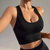 Women's Racerback Sports Bra, Seamless High Support Workout Bra, Wirefree Padded Gym Yoga Bra for Fitness Running