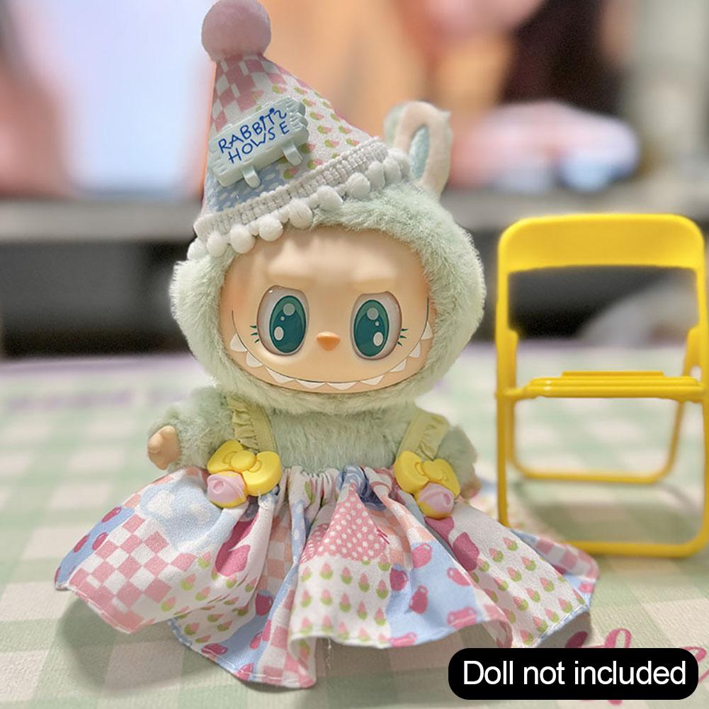 For 17cm Labubu Doll Clothes Fashion Clothes Hoodies Doll Clothes Hoodies Dolls Accessories Cute Decoration Little Cloths