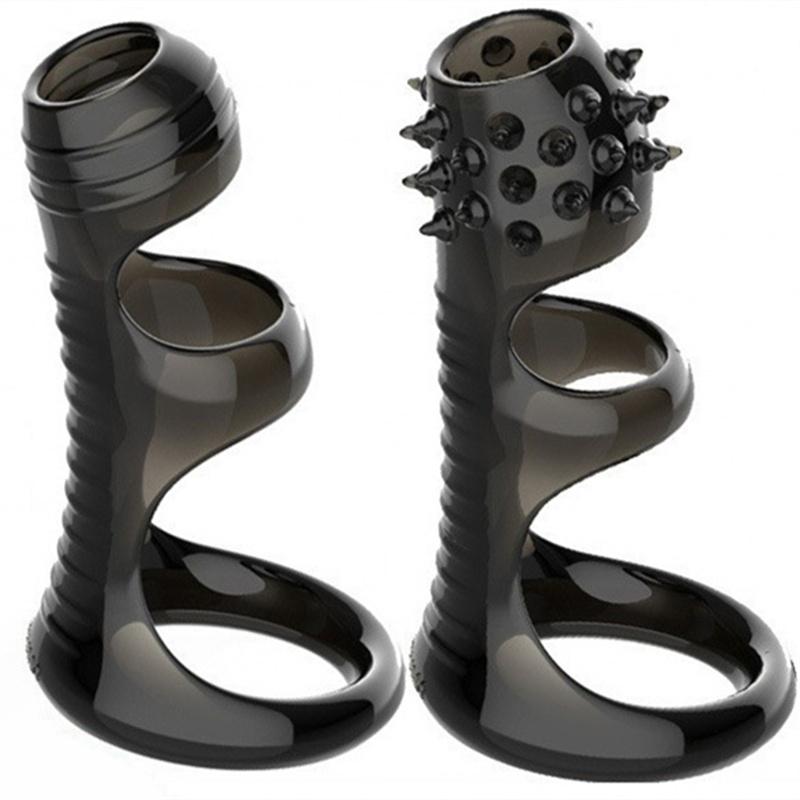 Male Cock Penis Rings Scrotum Bondage Delayed Ejaculation Sex Toys For Men Couples Flirting Adult Games Soft TPE Reusable