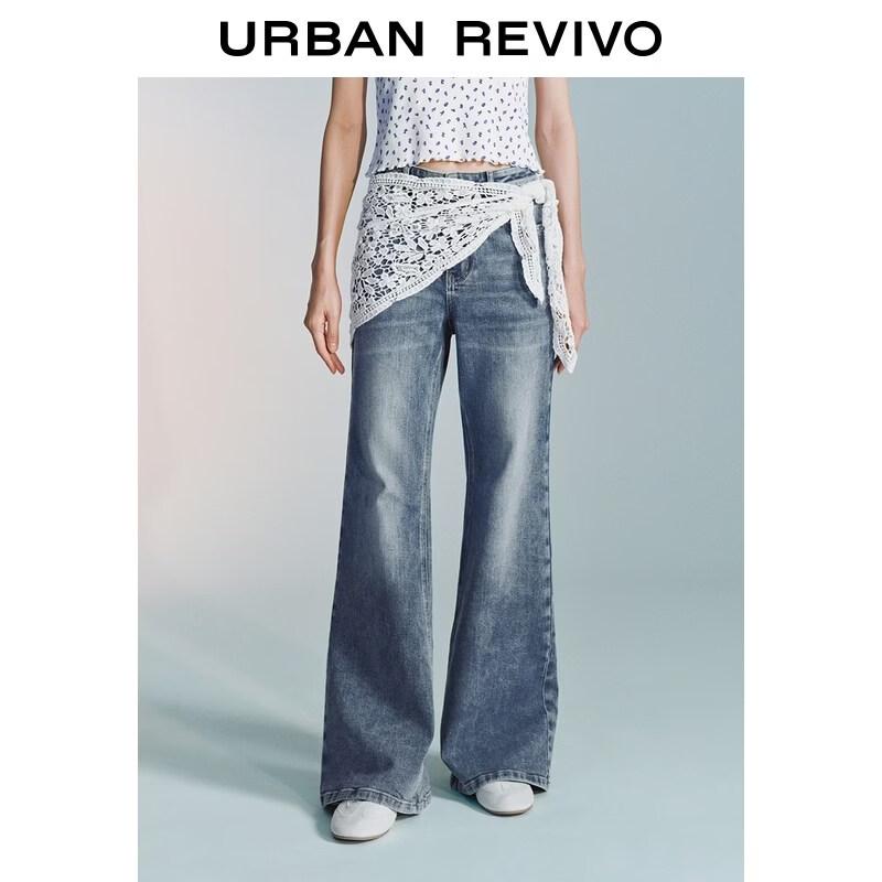 

Women s Washed Lace Flare Jeans 30